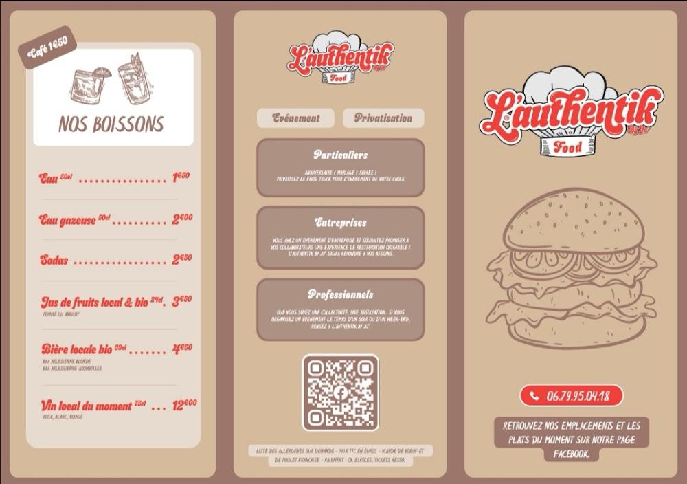 L'authentik By Ju' (Food truck) - Menu Image 2